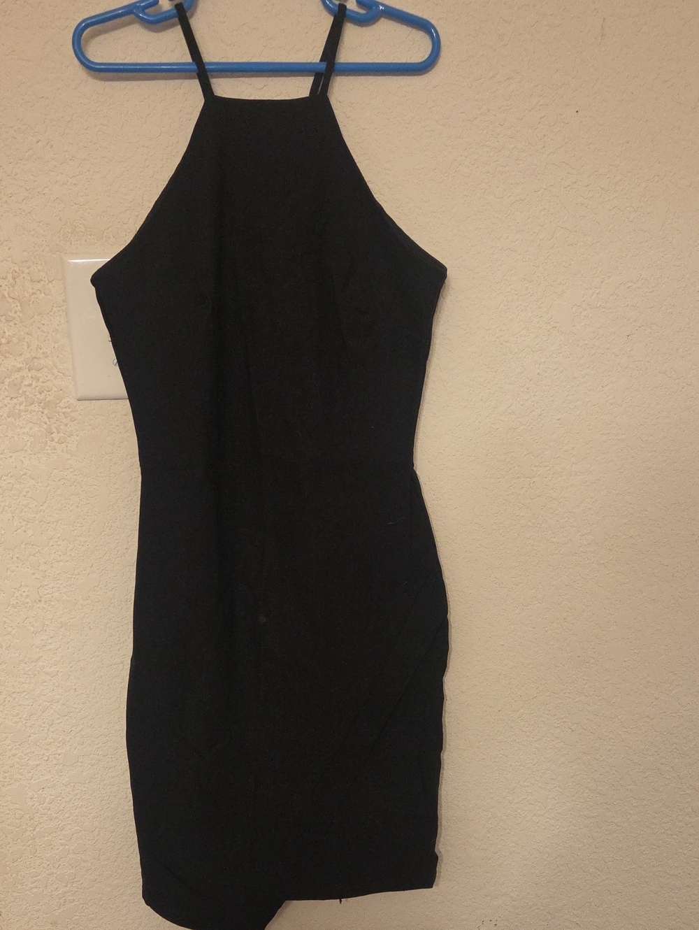 a'gaci Black Halter Mini Dress
